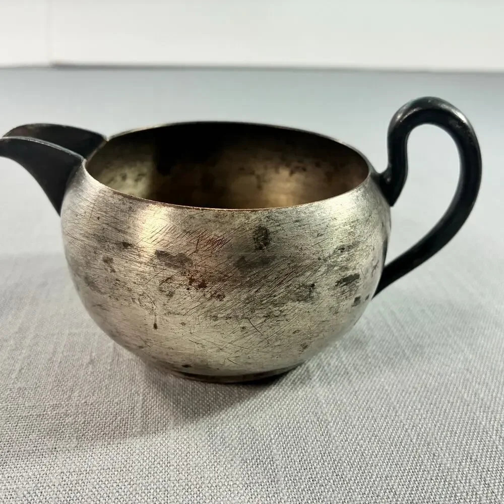 Vintage Silver Plated Creamer Pitcher EPC Mark Small Cream Jug 3.5 Inch